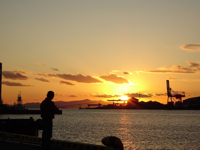 夕方の釣り